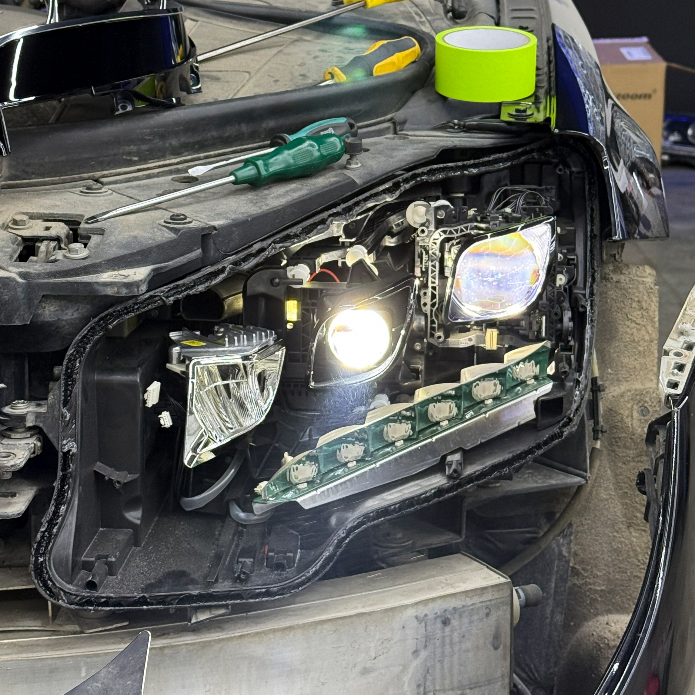 Комплект масок для установки линз на Mercedes S W222 (2013-2017)